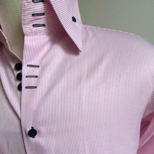 Paul Smith pink stripe sz 40 Large Mens button up